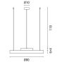 ARTE ILLUMINA ΦΩΤΙΣΤΙΚΟ ΚΡΕΜΑΣΤΟ LED 70W 3000Κ 80X10 ΛΕΥΚΟ Eurolamp 144-17001