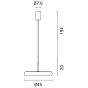 ARTE ILLUMINA ΦΩΤΙΣΤΙΚΟ ΚΡΕΜΑΣΤΟ LED 30W D40*H120CM ΛΕΥΚΟ 3CCT Eurolamp 144-17026