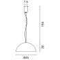 ARTE ILLUMINA ΦΩΤΙΣΤΙΚΟ ΚΡΕΜΑΣΤΟ LED 30W D45*H120CM  ΜΑΥΡΟ 3CCT Eurolamp 144-17029