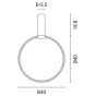 ARTE ILLUMINA ΦΩΤΙΣΤΙΚΟ ΚΡΕΜΑΣΤΟ LED 32W D40*H20cm  ΜΑΥΡΟ 3CCT Eurolamp 144-17030