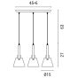 ΦΩΤΙΣΤΙΚΟ ΚΡΕΜΑΣΤΟ ΤΡΙΦΩΤΟ Ε27 150X750 ΜΑΥΡΟ ARTE ILLUMINA Eurolamp 144-28002
