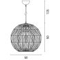 ΦΩΤΙΣΤΙΚΟ ΚΡΕΜΑΣΤΟ ΜΟΝΟΦΩΤΟ Ε27 MAX40W Φ50X50cm ΣΧΟΙΝΙ ΛΕΥΚΟ ARTE ILLUMINA VENTO Eurolamp 144-32003