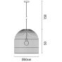 ΦΩΤΙΣΤΙΚΟ ΚΡΕΜΑΣΤΟ ΜΟΝΟΦΩΤΟ  Ε27 MAX 60W D500X500 RATTAN ΛΕΥΚΟ ARTE ILLUMINA KAI Eurolamp 144-33016