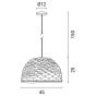 ΦΩΤΙΣΤΙΚΟ ΚΡΕΜΑΣΤΟ ΜΟΝΟΦΩΤΟ Ε27 MAX 60W Ø450X250 RATTAN ARTE ILLUMINA KAI Eurolamp 144-33021