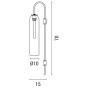 ΑΠΛΙΚΑ ΤΟΙΧΟΥ 1XE27 Max 10W 10X70 SMOKY/ΧΡΥΣΟ ARTE ILLUMINA CALLIOPE Eurolamp 144-56000