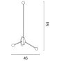 ARTE ILLUMINA ARTE ILLUMINA ΑΠΛΙΚΑ ΤΟΙΧΟΥ ΡΑΒΔΟΣ LED 3X5W 45X54 ΜΑΥΡΟ CLIO Eurolamp 144-58002