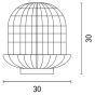 ARTE ILLUMINA ΠΟΡΤΑΤΙΦ E27 ΒΑΣΗ ΞΥΛΟ & RATTAN Φ29X30 ΓΚΡΙ Eurolamp 144-78000