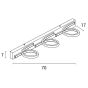 ARTE ILLUMINA ΑΠΛΙΚΑ ΤΟΙΧΟΥ LED 24W 4000Κ 3Φ 700X70X170 ΛΕΥΚΟ Eurolamp 144-80001