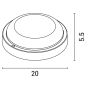 ΦΩΤΙΣΤΙΚΟ ΤΟΙΧΟΥ ΣΤΡΟΓΓΥΛΟ LED 18W Φ200X55 6500K IP54 ΛΕΥΚΟ PLUS ARTE ILLUMINA Eurolamp 145-20039