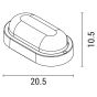 ΦΩΤΙΣΤΙΚΟ ΤΟΙΧΟΥ ΟΒΑΛ LED 12W 160X90X51 12/24V AC/DC 6500K IP54 ΛΕΥΚΟ PLUS ARTE ILLUMINA Eurolamp 145-20040