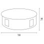 ARTE ILLUMINA ΦΩΤΙΣΤΙΚΟ ΤΟΙΧΟΥ ΣΤΡΟΓΓΥΛΟ LED 3X4W Φ140X45 3000K IP44 ΛΕΥΚΟ PLUS Eurolamp 145-20224