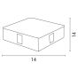 ARTE ILLUMINA ΦΩΤΙΣΤΙΚΟ ΤΟΙΧΟΥ ΤΕΤΡΑΓΩΝΟ LED 3X4W Φ140X140X45 3000K IP44 ΛΕΥΚΟ PLUS Eurolamp 145-20225
