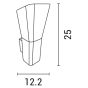 Απλίκα Τοίχου IP54 L9,6xW12,2XH25cm 1xE27 220-240V 50/60Hz Αλουμίνιο-Πλαστικό Γκρι Ανθρακί Eurolamp 145-20612