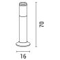 ΚΟΛΩΝΑΚΙ ΔΑΠΕΔΟΥ ΣΤΡΟΓΓΥΛΟ E27 Φ91Χ160Χ700mm IP54 ΜΑΥΡΟ ARTE ILLUMINA Eurolamp 145-20625