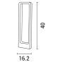 ΚΟΛΩΝΑΚΙ ΑΛΟΥΜΙΝΙΟΥ 7W 162X57X400 IP65 3000K ΜΑΥΡΟ ARTE ILLUMINA Eurolamp 145-20626