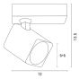 ΣΠΟΤ ΤΟΙΧΟΥ ΜΟΝΟ ΤΕΤΡΑΓΩΝΟ GU10 120X60X135 ΛΕΥΚΟ ARTE ILLUMINA Eurolamp 145-25021