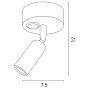 ΣΠΟΤ ΕΞΩΤΕΡΙΚΟ ΚΙΝΗΤΟ "ARISTON 1" 3W LED 3000K ΜΑΥΡΟ PLUS ARTE ILLUMINA Eurolamp 145-25211