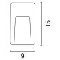 ΦΩΤΙΣΤΙΚΟ ΤΟΙΧΟΥ SLIM LED 3W IP65 230V 3000K 90X150mm ΓΚΡΙ PRO ARTE ILLUMINA Eurolamp 145-52023