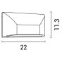 ΑΠΛΙΚΑ ΤΟΙΧΟΥ LED SLIM 6W IP65 220-240V 3000K 220X51X113mm ΓΚΡΙ PRO ARTE ILLUMINA Eurolamp 145-52052