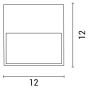 ΑΠΛΙΚΑ ΤΟΙΧΟΥ SLIM LED 3W 120X120X12 3000K IP65 ΛΕΥΚΗ PLUS ARTE ILLUMINA Eurolamp 145-52101