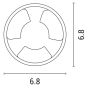 ΦΩΤΙΣΤΙΚΟ ΔΑΠΕΔΟΥ ΕΞΩΤΕΡΙΚΟ 3F LED 3W IP65 12V Φ68X24mm ΜΑΥΡΟ PRO ARTE ILLUMINA Eurolamp 145-52520