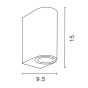 ΑΠΛΙΚΑ ΤΟΙΧΟΥ UP-DOWN ΟΒΑΛ GU10 IP54 ΛΕΥΚΗ ARTE ILLUMINA Eurolamp 145-82064