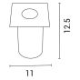 Φωτιστικό Δαπέδου Χωνευτό IP65 Τετράγωνο 110x110x125mm με Πλαστική Βάση 1xGU10 Αλουμίνιο Satin Eurolamp 147-68706