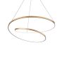 Φωτιστικό Κρεμαστό Ø800x240x2240mm Led 55w 3000K 6100lm Brushed Brass Ideal Lux Oz SP D80 On Off 269467