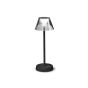 Φωτιστικό Επιτραπέζιο Led 7w 3000K 200lm Επαναφορτιζόμενο IP54 Ø125 Υ345mm Ideal Lux Lolita TL Black 286716