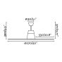 Ανεμιστήρας Οροφής Ø127cm IP44 DC Motor 4 Πτερύγια Λευκός, Ιδανικός για σπίτι πλάι στη θάλασσα Faro Typhon 33480 