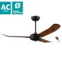 Ανεμιστήρας Οροφής Ø137x51,5cm  AC 220-240V,50Hz Remote Control Μαύρο Ματ-Καφέ Eglo Hoi An 35029