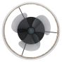 Ανεμιστήρας Οροφής Ø50xH20cm Led 28w 3600lm Tunable 2700-6500K 220-240V,50Hz Μαύρο Ματ-Ράταν Eglo Frana 35148