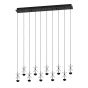 Κρεμαστό Φωτιστικό Ράγα 87cm LED 3000K 2800lm Μαύρο Eglo Pianopoli 2 390278