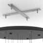 Κρεμαστό Φωτιστικό D58xH150cm LED 3000K 500lm Μαύρο Μέταλλο-Γυαλί Eglo Espardello 390333