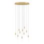 Κρεμαστό Φωτιστικό D58xH150cm LED 3000K  Χρυσαφί- Διάφανο Eglo Mirador 390359