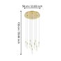 Κρεμαστό Φωτιστικό D58xH150cm LED 3000K  Χρυσαφί- Διάφανο Eglo Mirador 390359