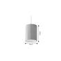 Κρεμαστό φωτιστικό λευκό από γύψο 1XΕ27 D:15cm 4062-White