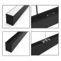 Κρεμαστό Γραμμικό Φωτιστικό D90cm Led 30w 3600lm 3CCT by switch on base Λευκό Inlight 6072-90-WH  