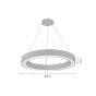 Κρεμαστό Φωτιστικό D80cm Led 88w 7000lm 3CCT by switch on base Μαύρο Inlight 6073-80-BL 