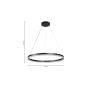 Κρεμαστό Φωτιστικό Ø60cm LED 45W 3CCT by switch on base InLight 6095-C-Black