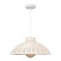 ΦΩΤΙΣΤΙΚΟ ΚΡΕΜΑΣΤΟ ΜΟΝΟΦΩΤΟ Ε27 MAX 60W D450XH180 RATTAN ΛΕΥΚΟ ARTE ILLUMINA KAI Eurolamp 144-33017