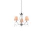 E002-3 LAKI PENDANT LAMP CHROME & WHITE SHADE 1E1 HOMELIGHTING 77-3664