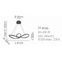 Φωτιστικό Κρεμαστό Χρωμέ 81x30xH100cm Led 64w 3000K Homelighting Malbera 77-8126