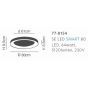 SE LED SMART 80 AMAYA CEILING BLACK HOMELIGHTING 77-8154