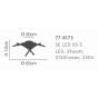 SE LED 65-3 XENA CEILING BRUSHED GOLD HOMELIGHTING 77-8173