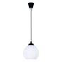 KQ 8865-1 SWIRL BLACK PENDANT WITH WHITE GLASS HOMELIGHTING 77-8197