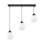 KQ 8865-3 SWIRL BLACK PENDANT WITH WHITE GLASSES HOMELIGHTING 77-8198