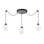 KQ 8865-3A SWIRL BLACK PENDANT WITH WHITE GLASSES HOMELIGHTING 77-8199