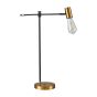 SE21-GM-36 ADEPT GOLD MATT & BLACK TABLE LAMP 1Β1 HOMELIGHTING 77-8276