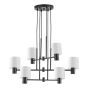 SE21-BL-100-SH1 ADEPT BLACK PENDANT WHITE SHADE+ HOMELIGHTING 77-8295